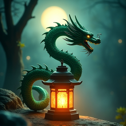 Jade Dragon Lanterns Spin Lander