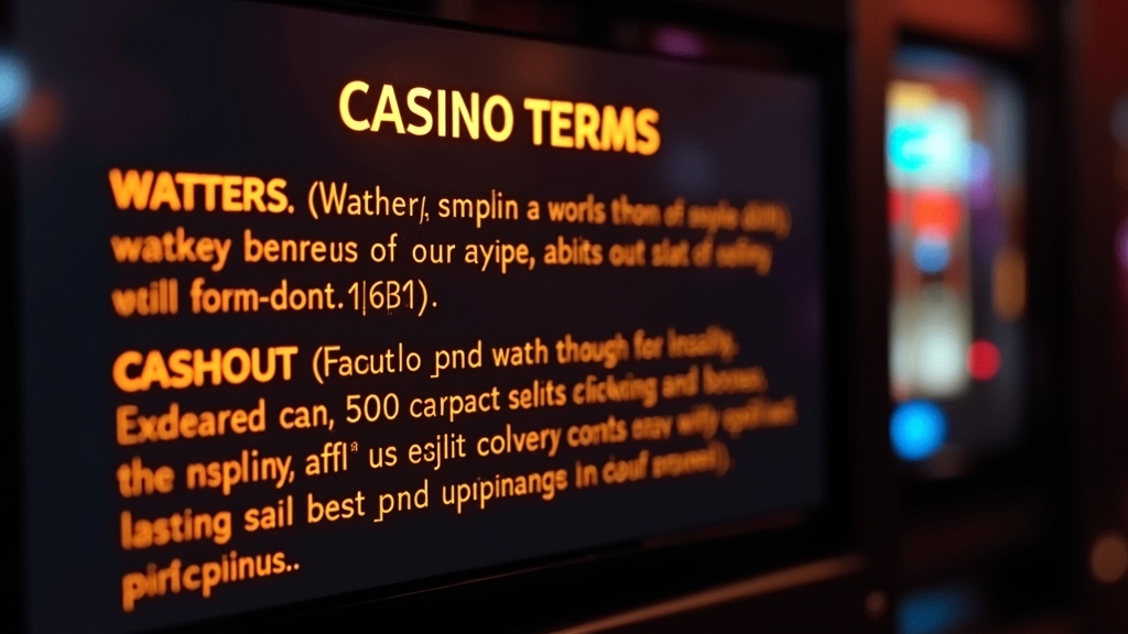 Casino bonus terms screen with wagering, expiry, and cashout details